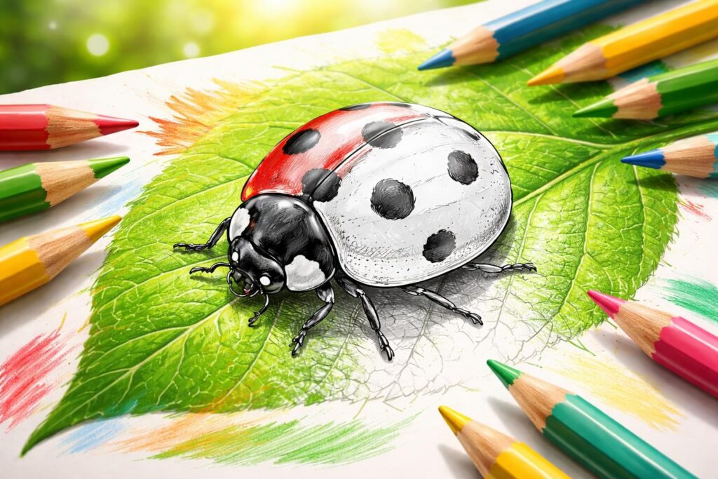 découvrez notre projet artistique de coccinelle à colorier, une activité ludique et créative à partager en famille ou entre amis.