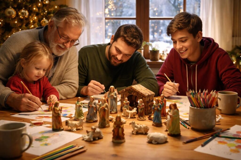 découvrez comment le coloriage d'une crèche peut créer un moment de partage en famille, favorisant la créativité et la convivialité pendant les fêtes.