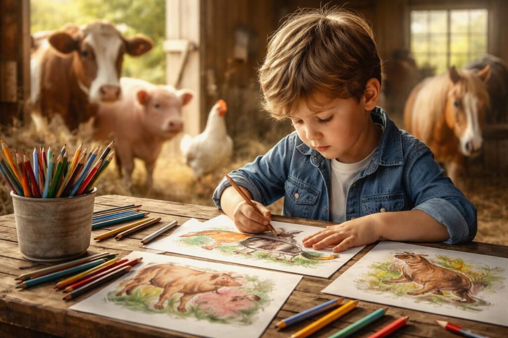découvrez pourquoi le coloriage des animaux de la ferme joue un rôle clé dans le développement artistique des enfants, en stimulant leur créativité et leur apprentissage.